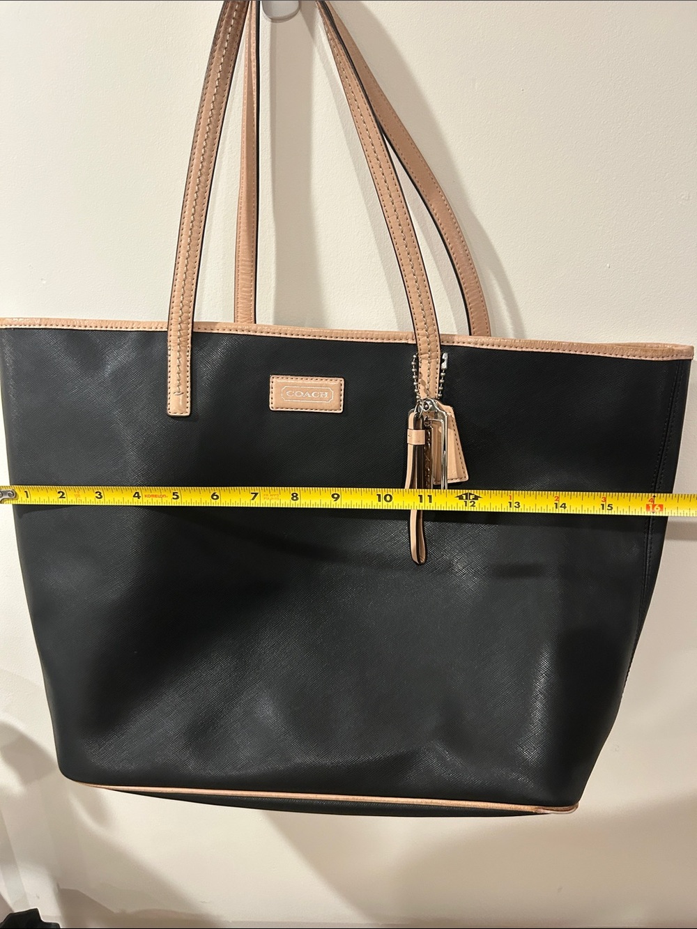 Coach Black City Tote with Beige Trim F24341 - Picture 9 of 9